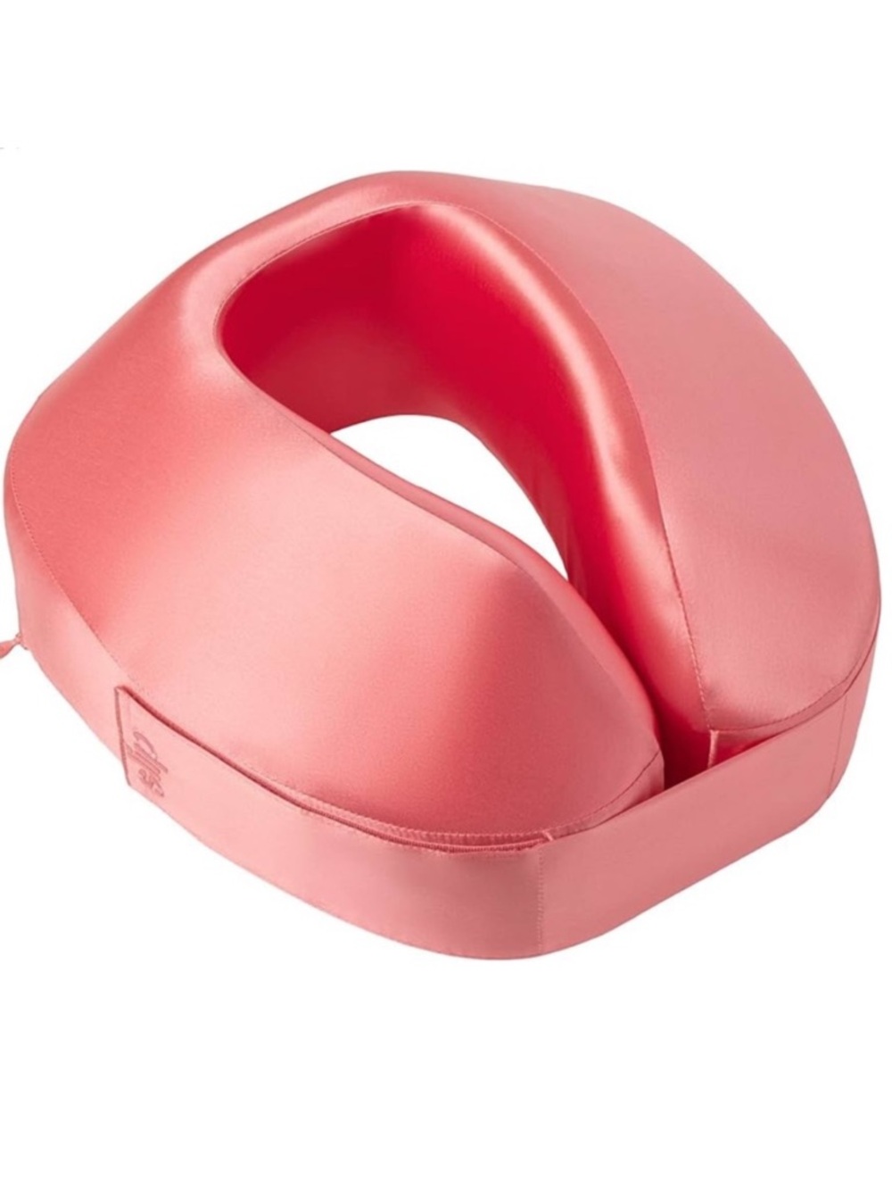 SLIP New Jet Setter Silk Travel Neck Pillow Cover Carry Case Set Blush Pink